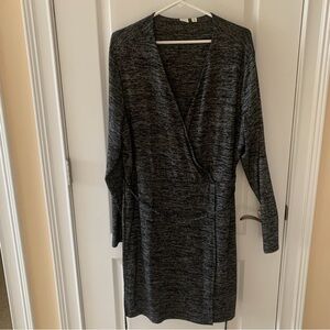 Gap  Elegant Black Faux Wrap Dress